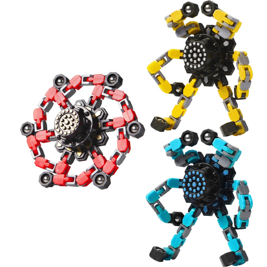 Gokeey Stocking Stuffers Gifts for Grandkids Transformable Fidget Spinners for Kids and Adults Stress Relief Sensory Fidget Toys for Boys Age 8-13 Teen Girls Kids Toys2 Pcs