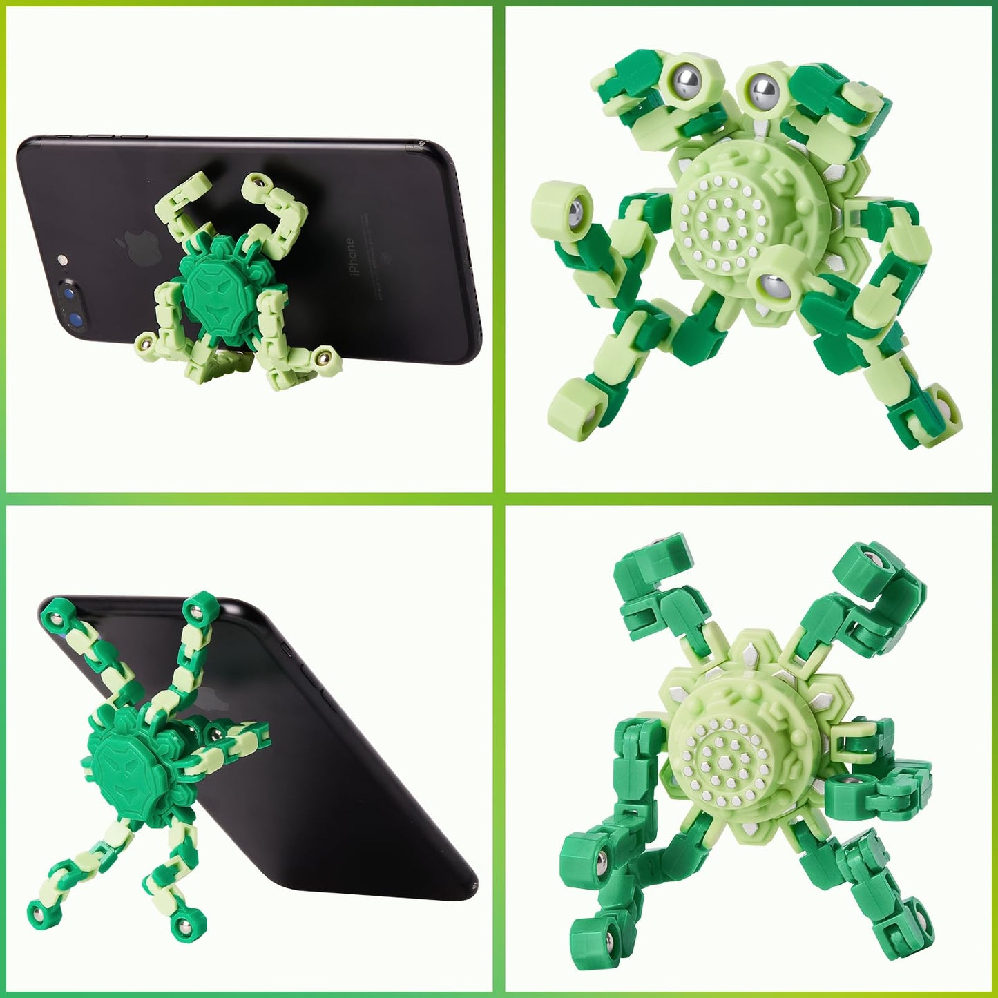 Gokeey Stocking Stuffers Gifts for Grandkids Transformable Fidget Spinners for Kids and Adults Stress Relief Sensory Fidget Toys for Boys Age 8-13 Teen Girls Kids Toys2 Pcs