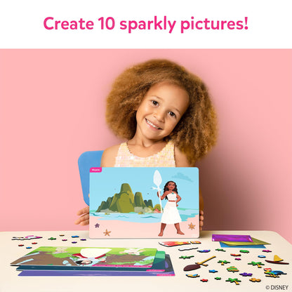 Skillmatics Foil Fun - Disney Princess, Mess-Free Art & Craft Kits for Kids, DIY Creative Activity, Travel Toys, Perfect Gifts for Fans of Moana, Cinderella, Ariel, Jasmine, Ages 4, 5, 6, 7, 8, 9