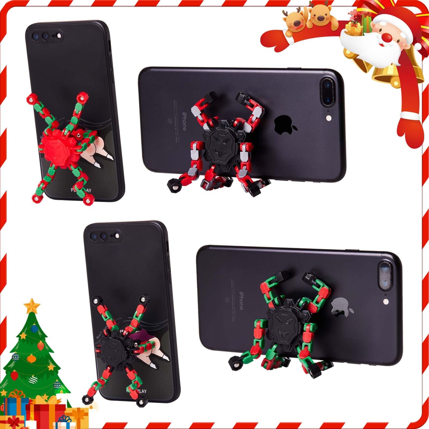 Gokeey Stocking Stuffers Gifts for Grandkids Transformable Fidget Spinners for Kids and Adults Stress Relief Sensory Fidget Toys for Boys Age 8-13 Teen Girls Kids Toys2 Pcs