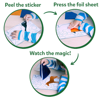 Skillmatics Foil Fun - Disney Princess, Mess-Free Art & Craft Kits for Kids, DIY Creative Activity, Travel Toys, Perfect Gifts for Fans of Moana, Cinderella, Ariel, Jasmine, Ages 4, 5, 6, 7, 8, 9