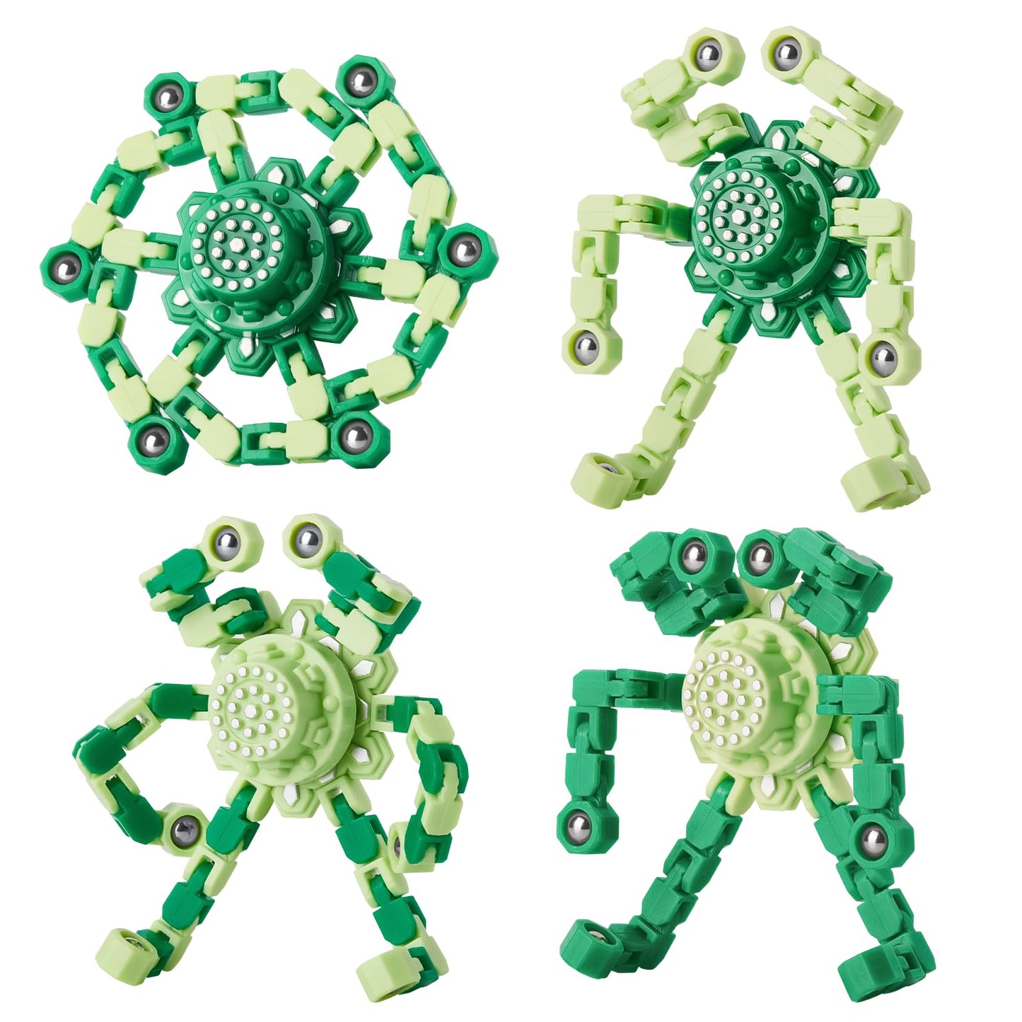 Gokeey Stocking Stuffers Gifts for Grandkids Transformable Fidget Spinners for Kids and Adults Stress Relief Sensory Fidget Toys for Boys Age 8-13 Teen Girls Kids Toys2 Pcs