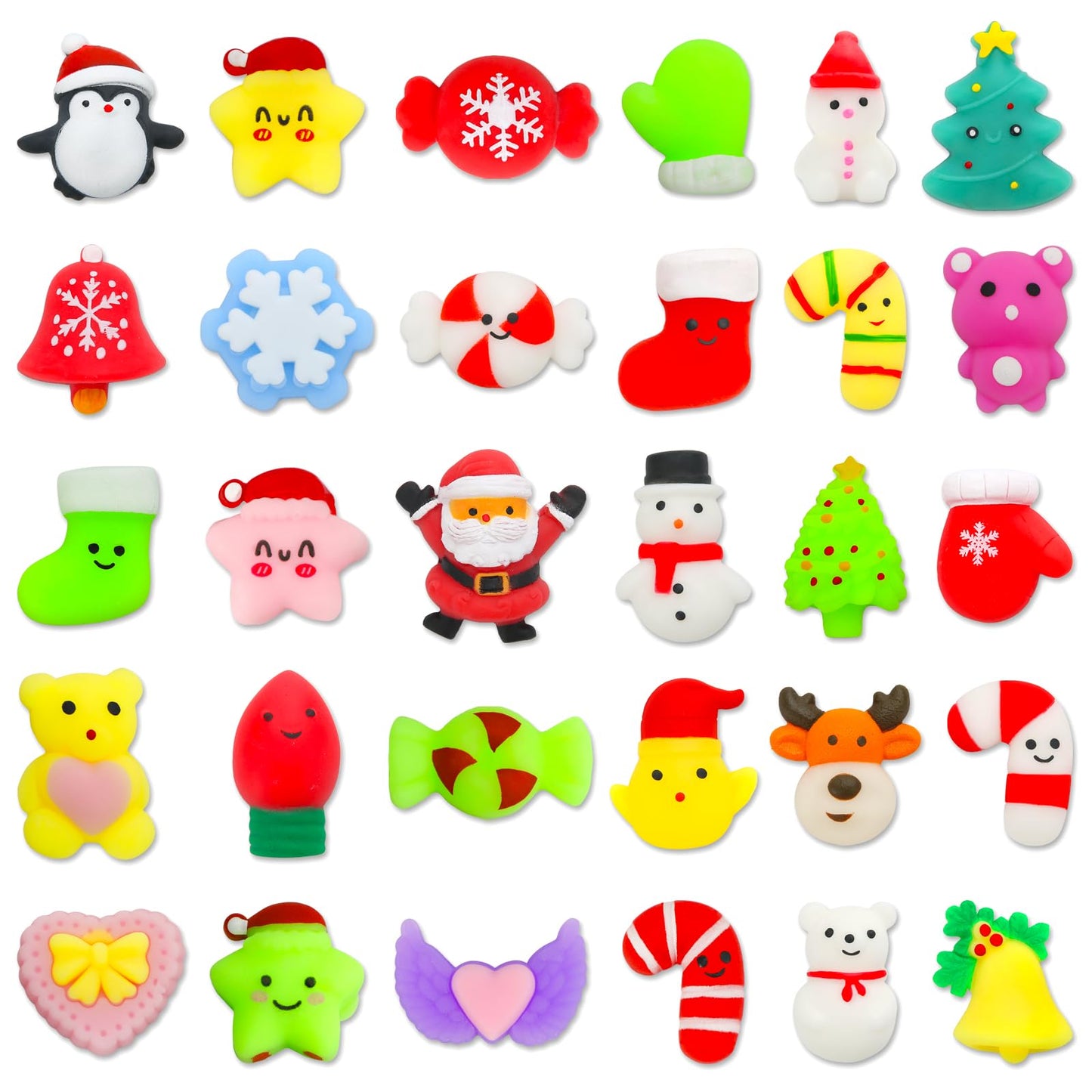 30 Pack Squishy Toys, Kawaii Squishies Party Favors for Kids 4-8 8-12 Treasure Box Toys for Classroom Birthday Xmas Gifts Goodie Bag Mini Animals Mochi Squishy Stress Relief Sensory Toys Random