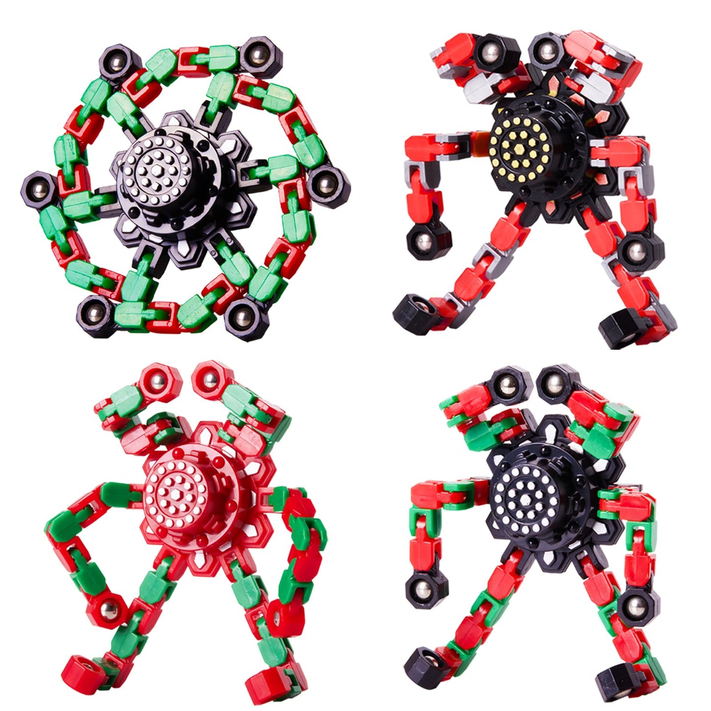 Gokeey Stocking Stuffers Gifts for Grandkids Transformable Fidget Spinners for Kids and Adults Stress Relief Sensory Fidget Toys for Boys Age 8-13 Teen Girls Kids Toys2 Pcs