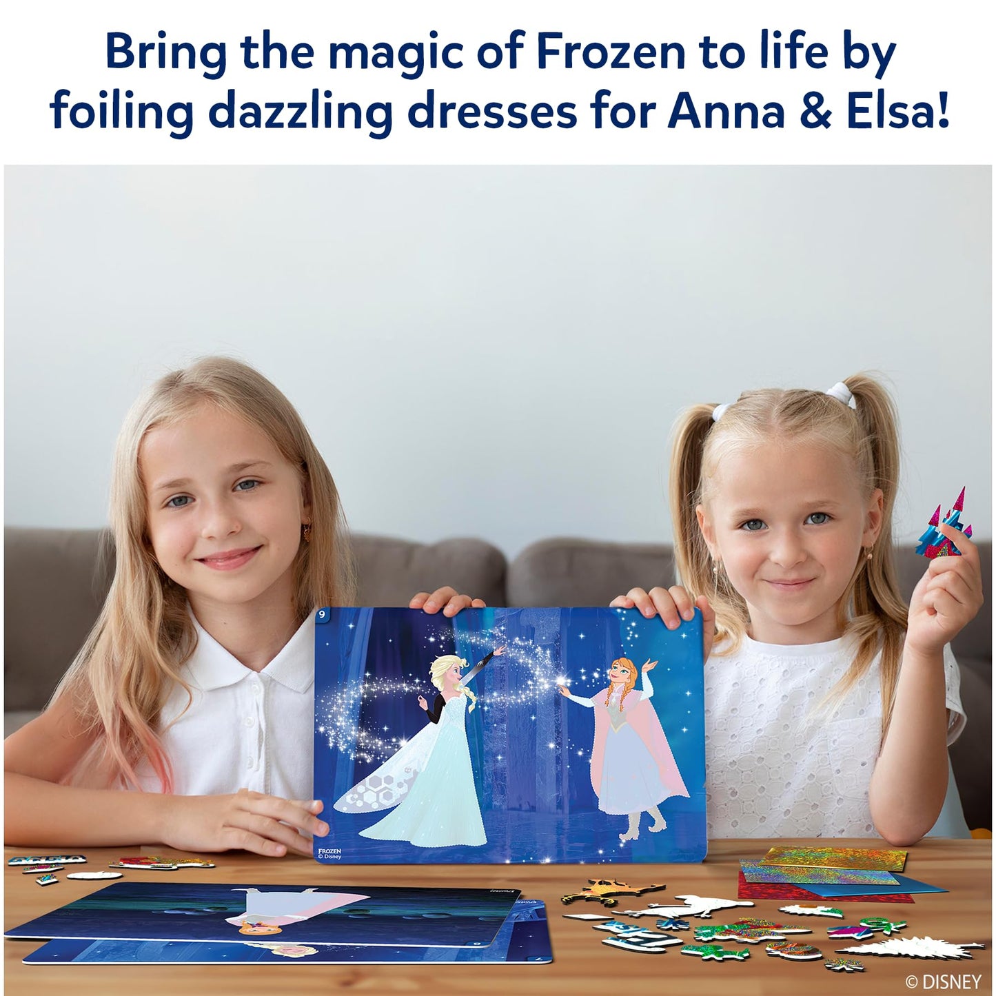 Skillmatics Foil Fun - Disney Princess, Mess-Free Art & Craft Kits for Kids, DIY Creative Activity, Travel Toys, Perfect Gifts for Fans of Moana, Cinderella, Ariel, Jasmine, Ages 4, 5, 6, 7, 8, 9