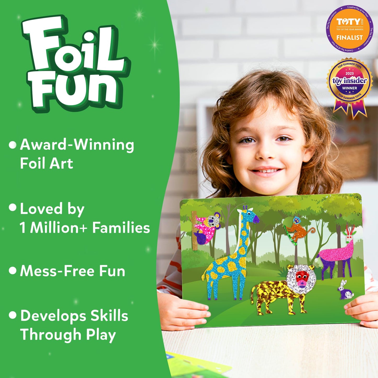 Skillmatics Foil Fun - Disney Princess, Mess-Free Art & Craft Kits for Kids, DIY Creative Activity, Travel Toys, Perfect Gifts for Fans of Moana, Cinderella, Ariel, Jasmine, Ages 4, 5, 6, 7, 8, 9