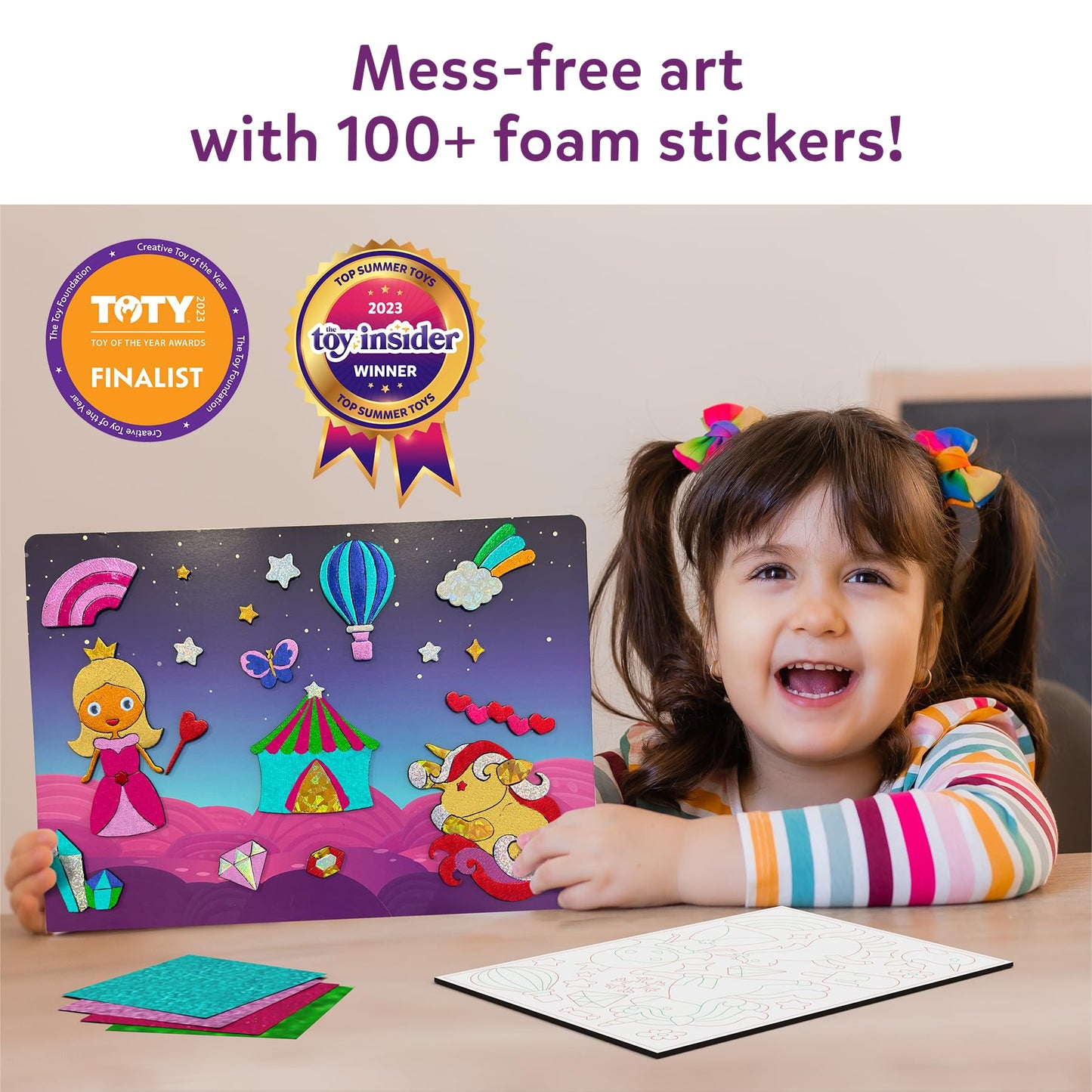Skillmatics Foil Fun - Disney Princess, Mess-Free Art & Craft Kits for Kids, DIY Creative Activity, Travel Toys, Perfect Gifts for Fans of Moana, Cinderella, Ariel, Jasmine, Ages 4, 5, 6, 7, 8, 9