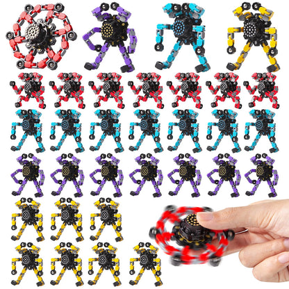Gokeey Stocking Stuffers Gifts for Grandkids Transformable Fidget Spinners for Kids and Adults Stress Relief Sensory Fidget Toys for Boys Age 8-13 Teen Girls Kids Toys2 Pcs