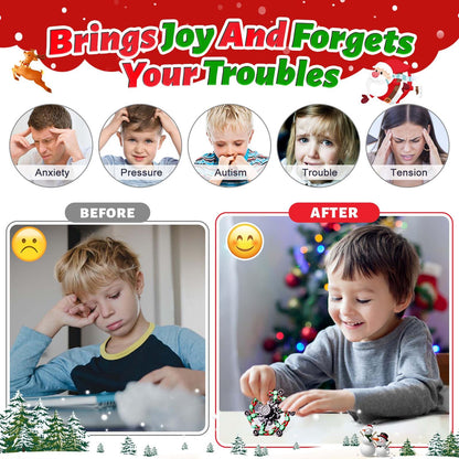 Gokeey Stocking Stuffers Gifts for Grandkids Transformable Fidget Spinners for Kids and Adults Stress Relief Sensory Fidget Toys for Boys Age 8-13 Teen Girls Kids Toys2 Pcs