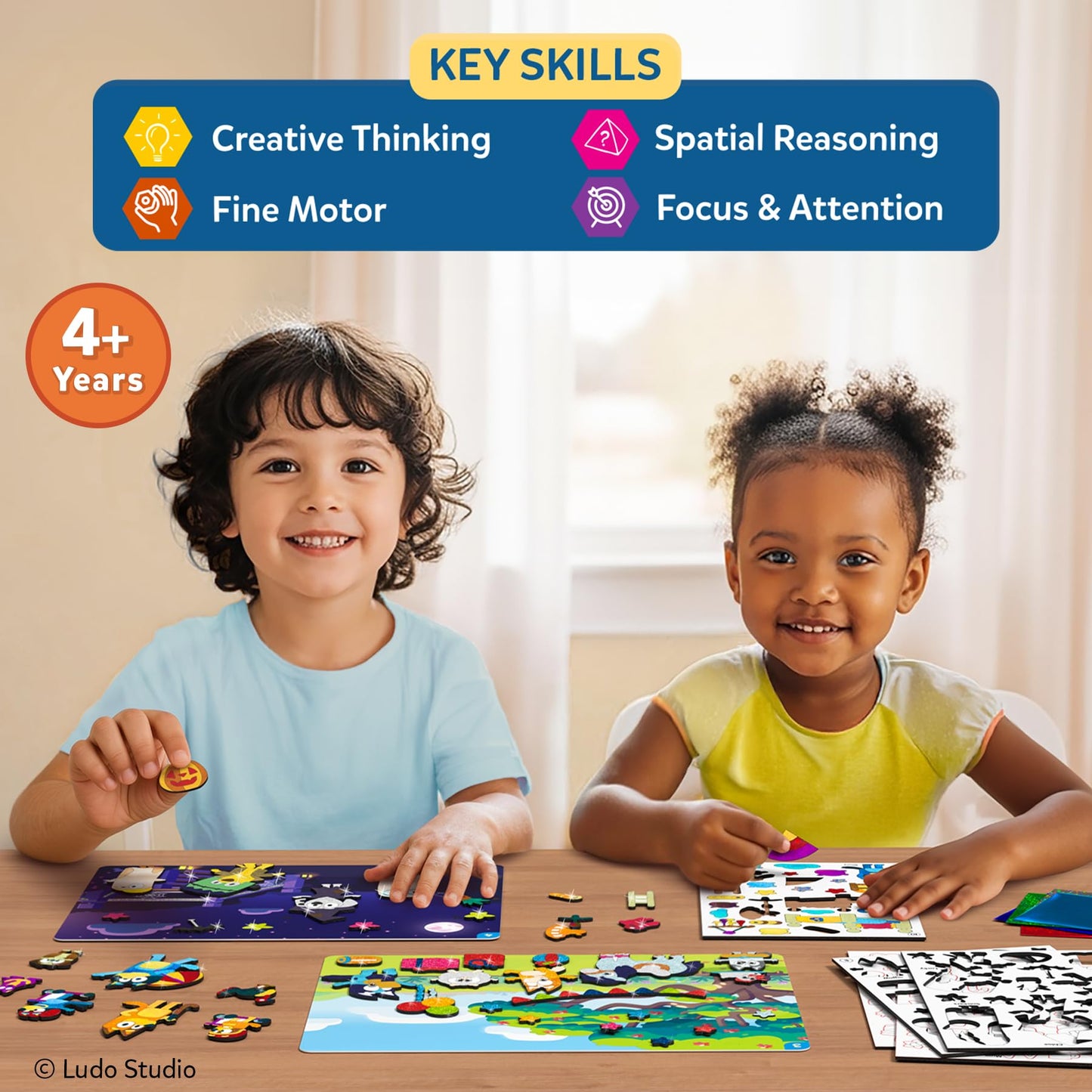 Skillmatics Foil Fun - Disney Princess, Mess-Free Art & Craft Kits for Kids, DIY Creative Activity, Travel Toys, Perfect Gifts for Fans of Moana, Cinderella, Ariel, Jasmine, Ages 4, 5, 6, 7, 8, 9