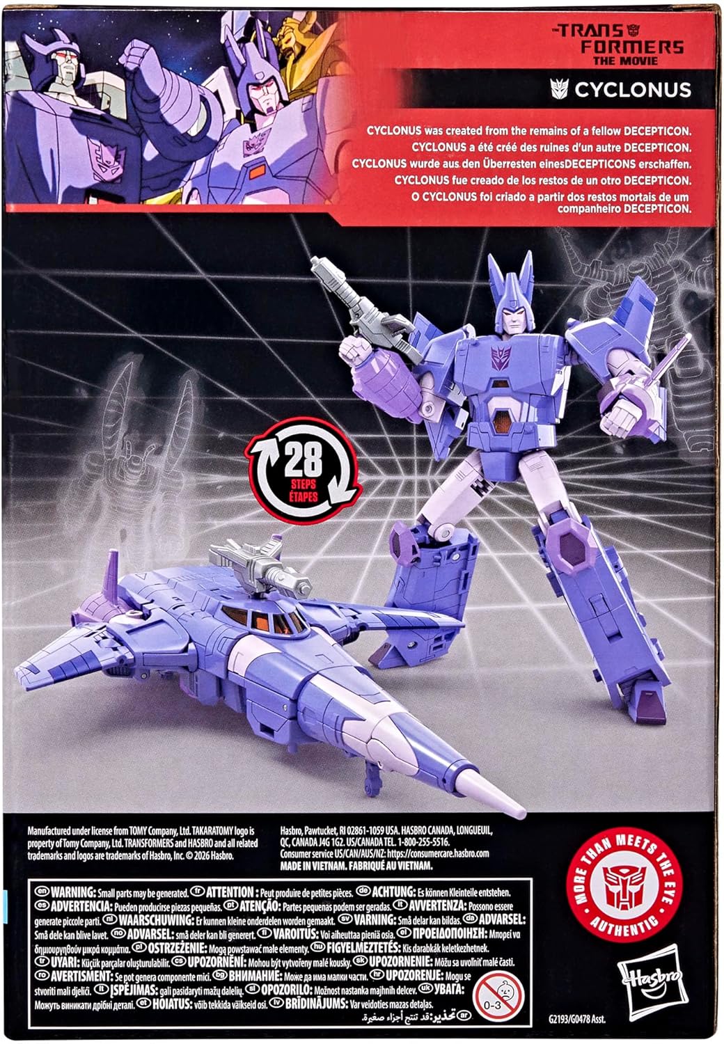 Transformers Studio Series Cyclonus, The The Movie Voyager Class 8-Inch Converting Action Figure, Robot Toys for 8+