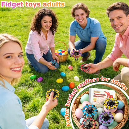 Gokeey Stocking Stuffers Gifts for Grandkids Transformable Fidget Spinners for Kids and Adults Stress Relief Sensory Fidget Toys for Boys Age 8-13 Teen Girls Kids Toys2 Pcs